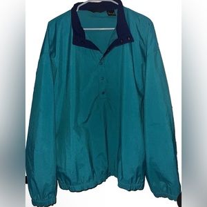 Men’s XL Vintage Eddie Bauer Windbreaker Layer Pullover Teal